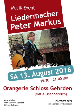 Musik-Event Peter Markus Heimatverein Schlo&szlig; Gehrden